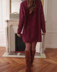 Robe pull Amaé bordeaux