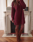 Robe pull Amaé bordeaux