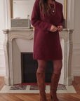 Robe pull Amaé bordeaux