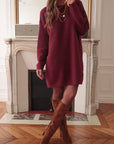 Robe pull Amaé bordeaux
