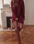 Robe pull Amaé bordeaux