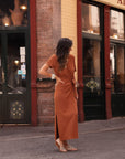 Robe Rhéane caramel