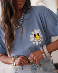 Tee-shirt Marguerite bleu