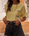 Tee-shirt Soleil jaune