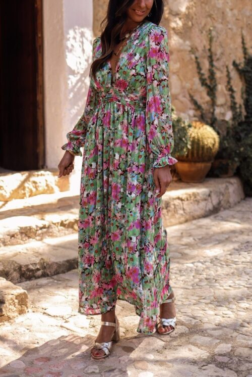 Robe longue Gabriela à fleurs