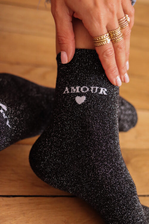 Chaussettes Amour noire