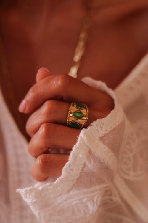 Bague Lily verte
