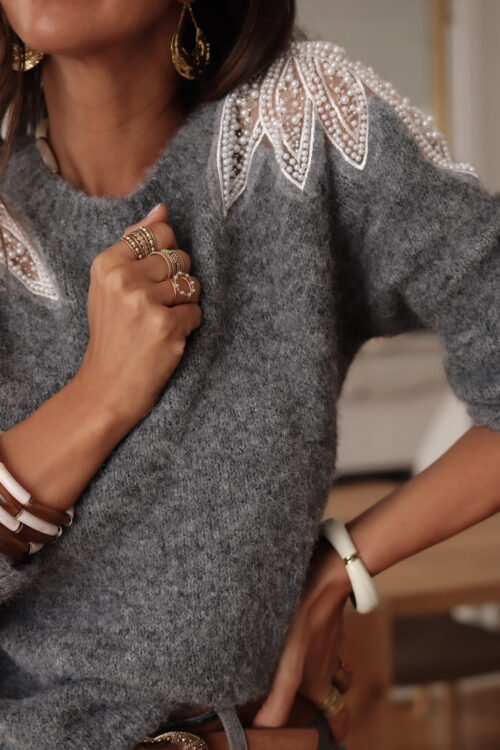 Pull Edwige gris