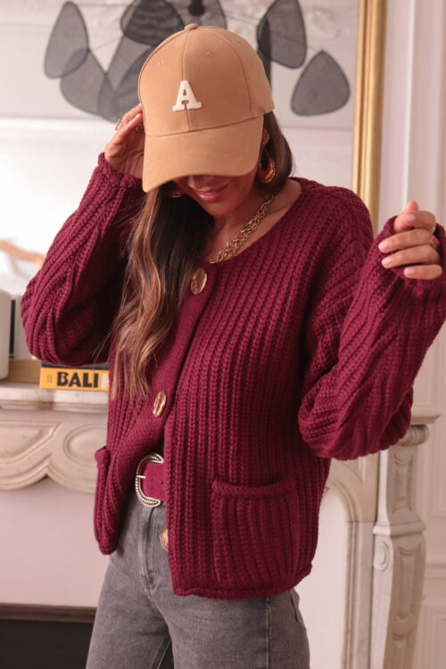 Gilet Maddie bordeaux