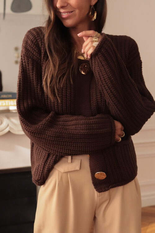 Gilet Maddie marron