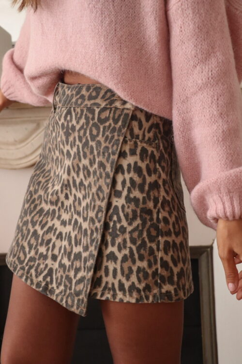 Jupe short Jadene leopard