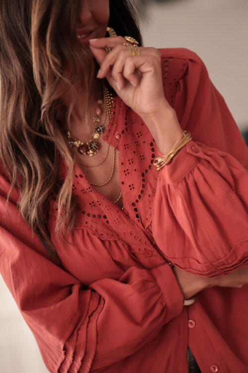 Blouse Izia terracotta