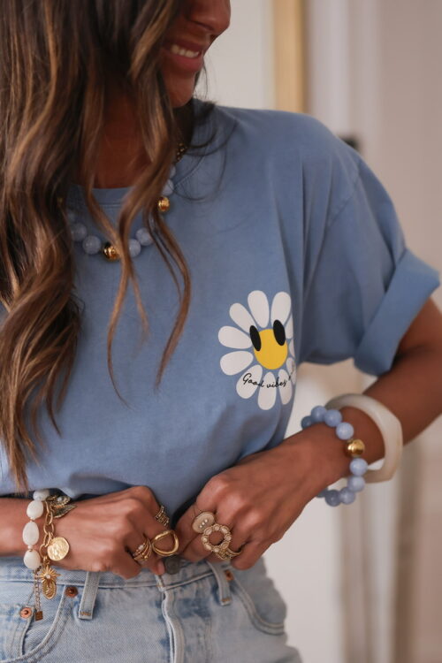 Tee-shirt Marguerite bleu