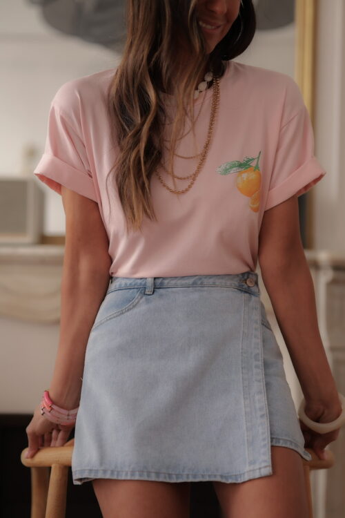 Jupe-short Jadene bleu clair