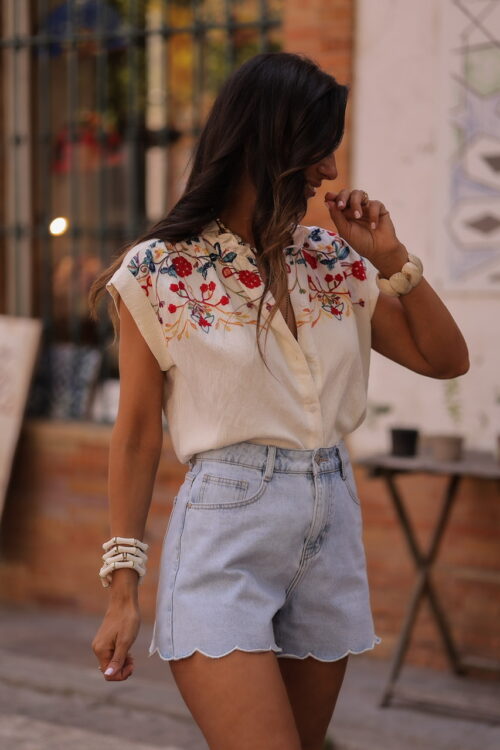 Chemise Paz brodée
