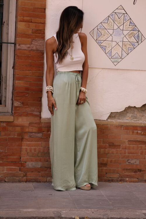 Pantalon Kay vert d’eau
