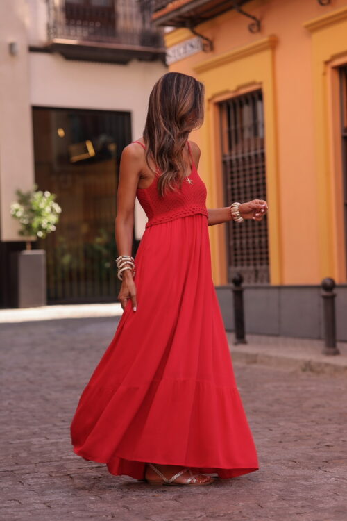 Robe Sya rouge en crochet